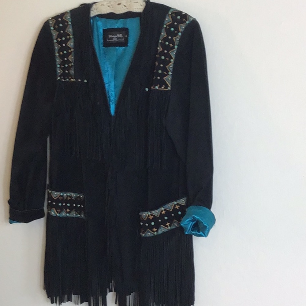 Patricia Wolf Buckskin HandPainted Beaded Jacket